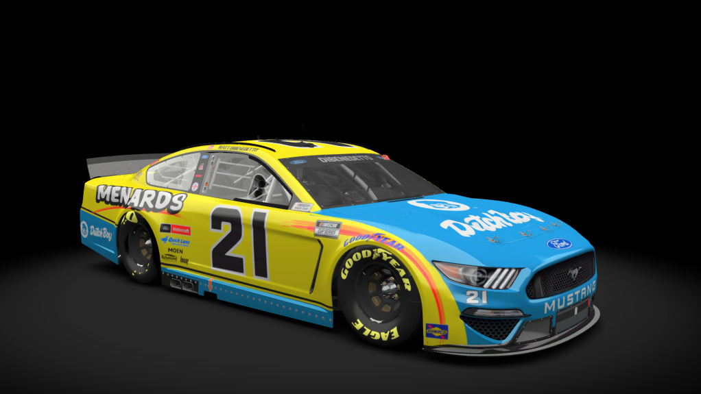 Ford Mustang NASCAR '21, skin #21Matt_DiBenedetto