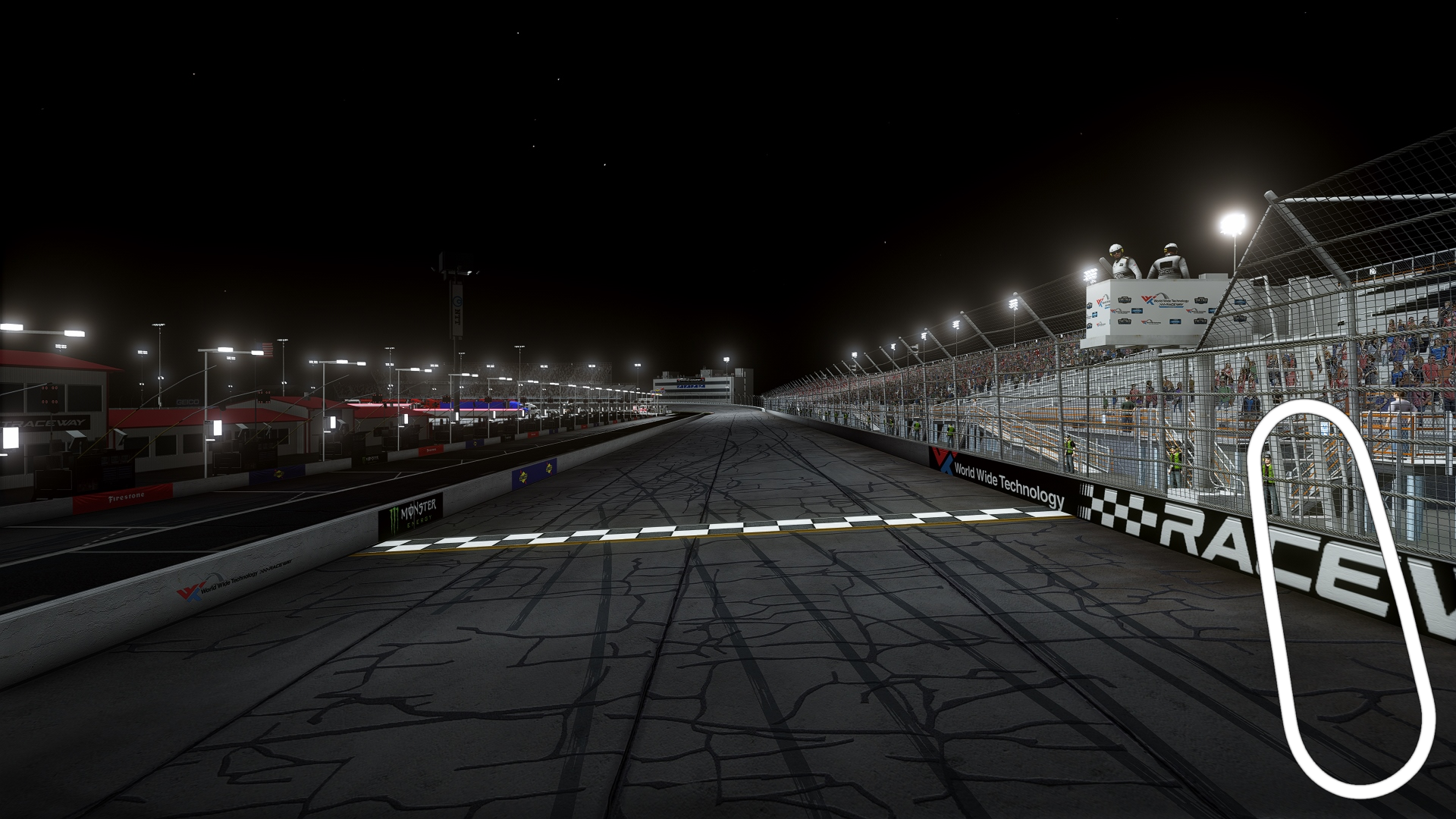 World Wide Technology Raceway, layout night