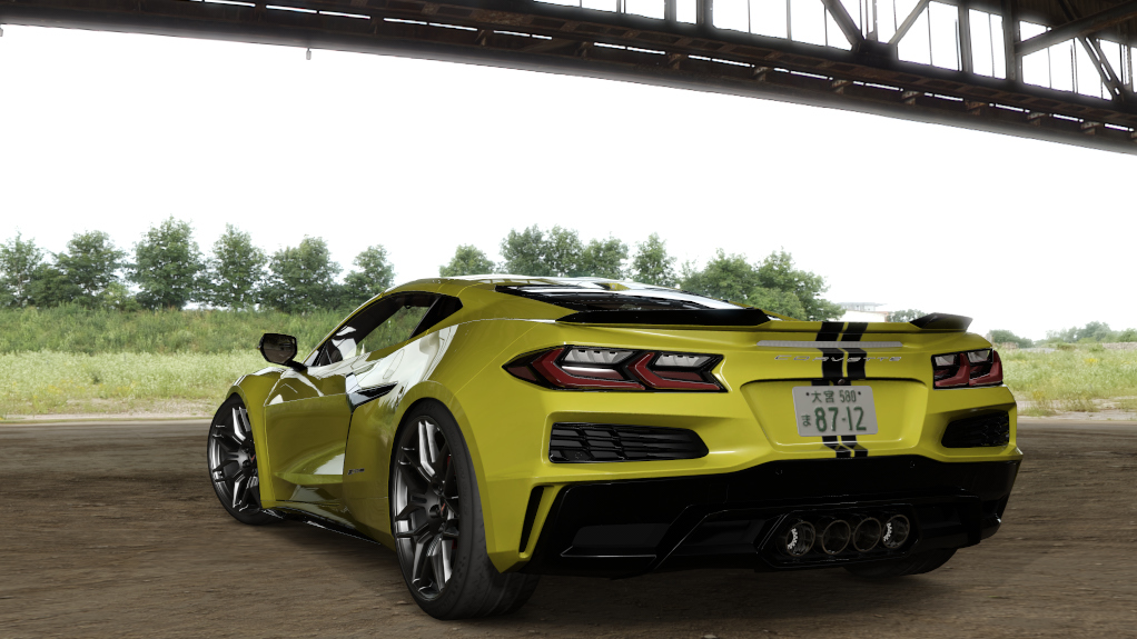 _Pods_Chevrolet C8, skin GD0_accelerate_yellow_metallic_Stripe_Black