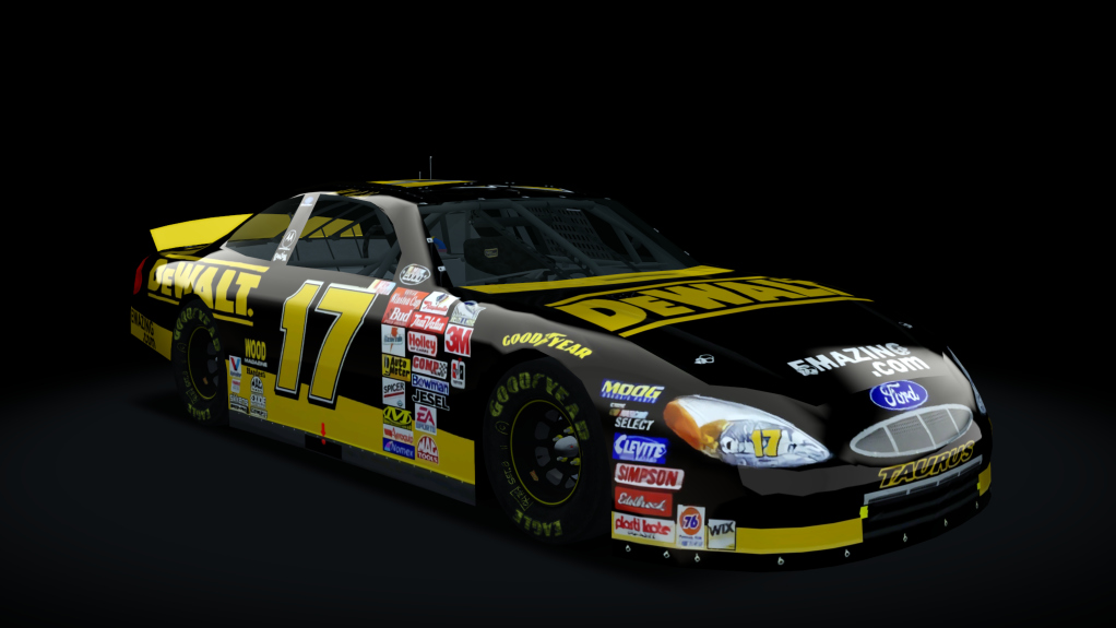 2000 NASCAR Ford Taurus, skin 17_2000_dewalt_black