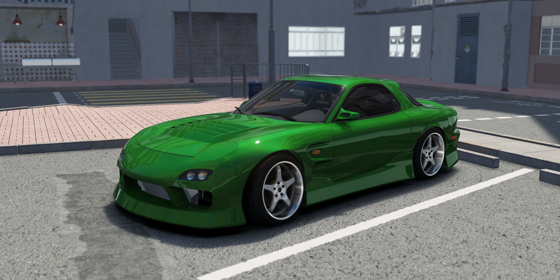 DWG Mazda RX-7 FD3S BN LHD, skin limerald