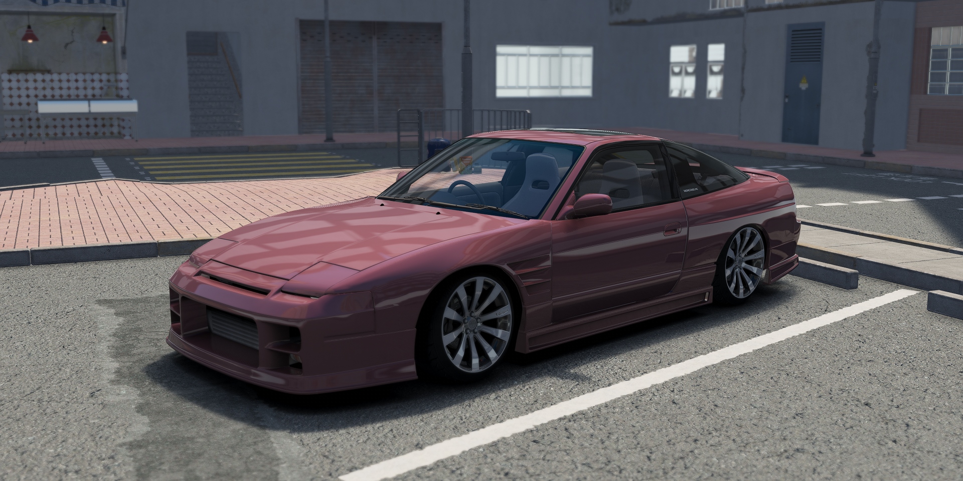 DWG Nissan 180SX G-Corp, skin Flame_Red