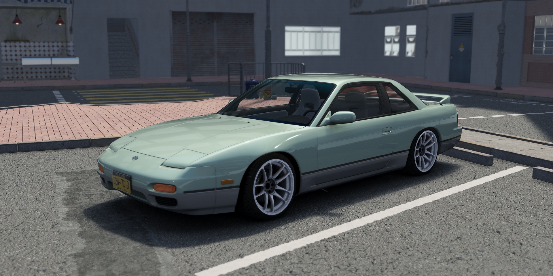 DWG Nissan 240sx Coupe, skin Two_Tone_Green