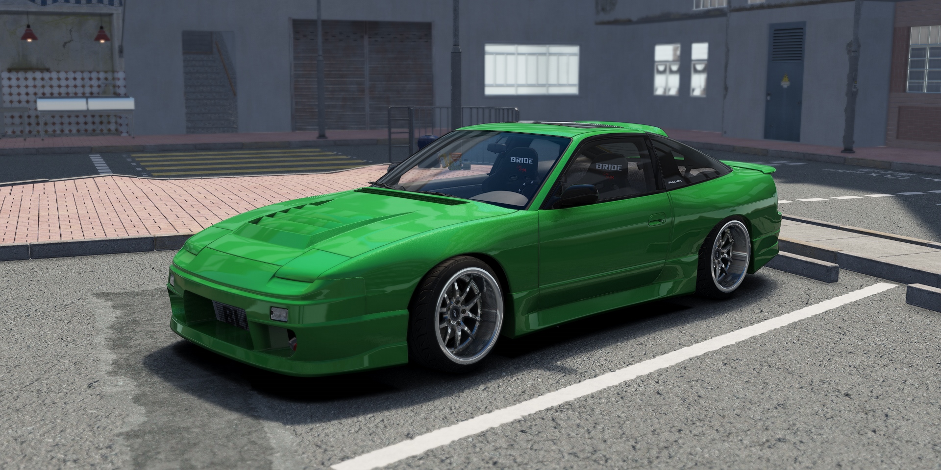 DWG Nissan 240sx SR20, skin emerald green