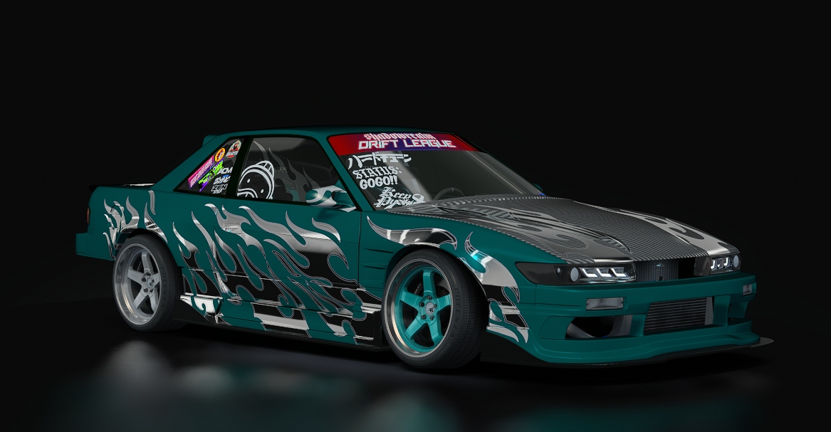 SRDL ProAM V3 Nissan S13, skin 1_SDco_Bluegreen