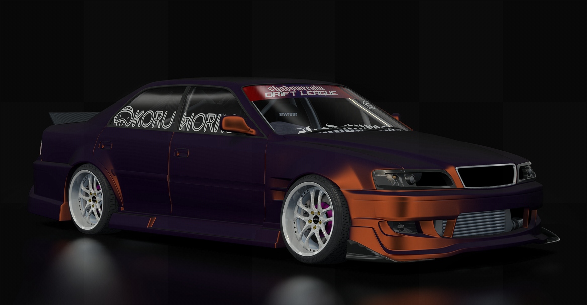 SRDL ProAM V3 Toyota Chaser JZX100, skin 3_PurpOrng