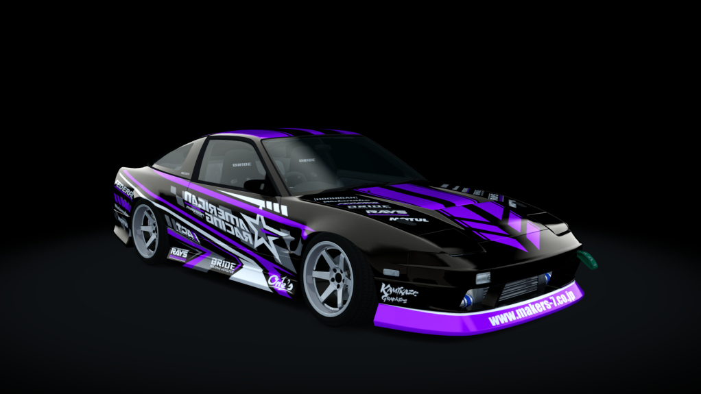 Nissan 180SX WDT Street by sarck, skin american_racing_v1