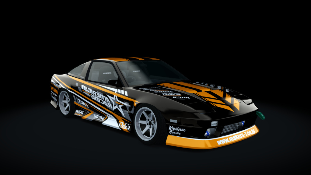 Nissan 180SX WDT Street by sarck, skin american_racing_v2