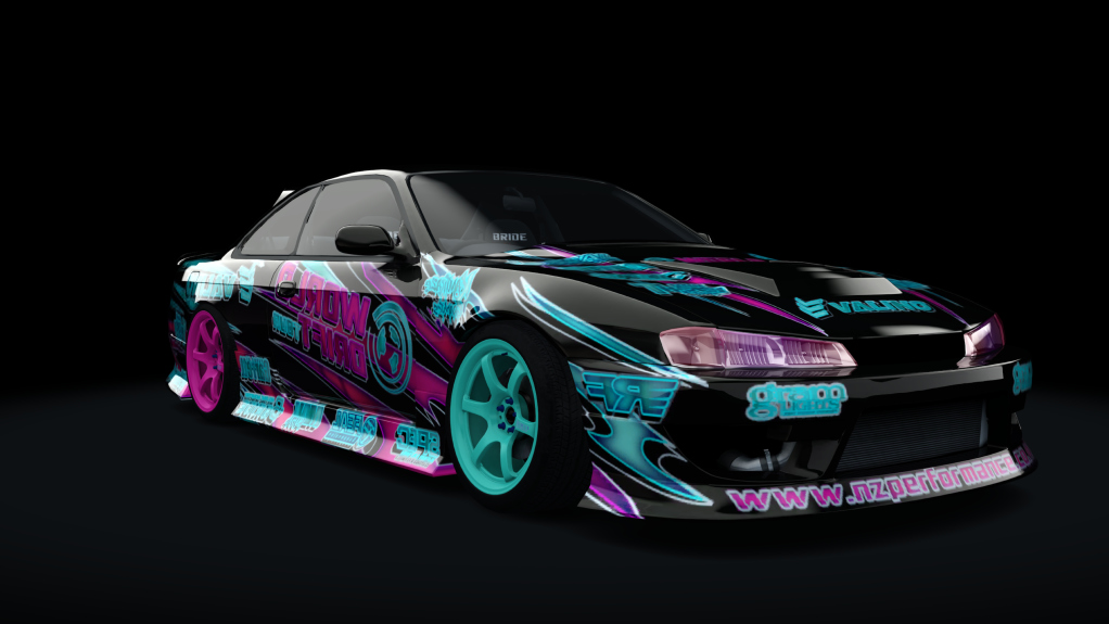 Nissan Silvia S14 WDT Street by sarck, skin wdts_Turquoise pink