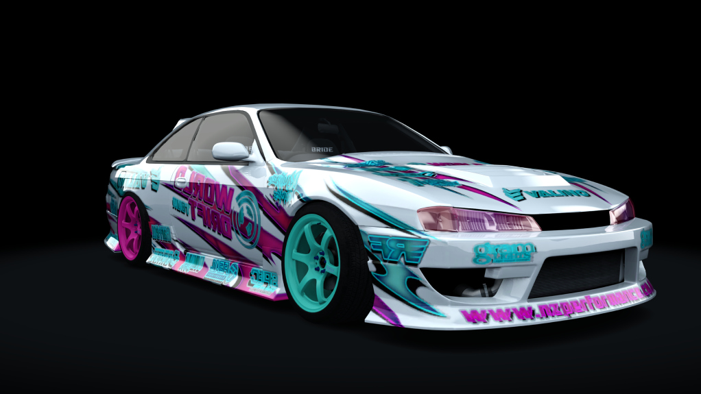 Nissan Silvia S14 WDT Street by sarck, skin wdts_White_ pink