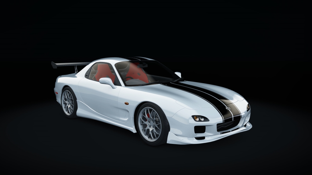 Mazda RX-7 Tuned, skin 17_white_stripe_s1