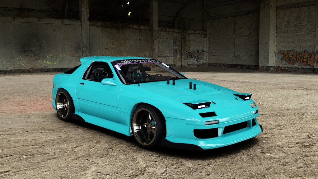 SRDL Pro Mazda RX7 FC, skin 5_cyan