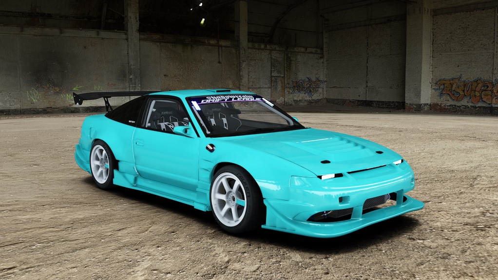 SRDL Pro Nissan 180sx, skin 5_cyan