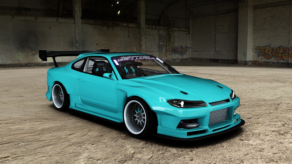 SRDL Pro Nissan Silvia S15, skin 4_cyan