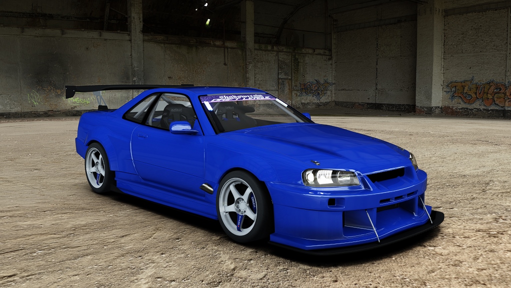 SRDL Pro Nissan Skyline R34, skin 4_blue