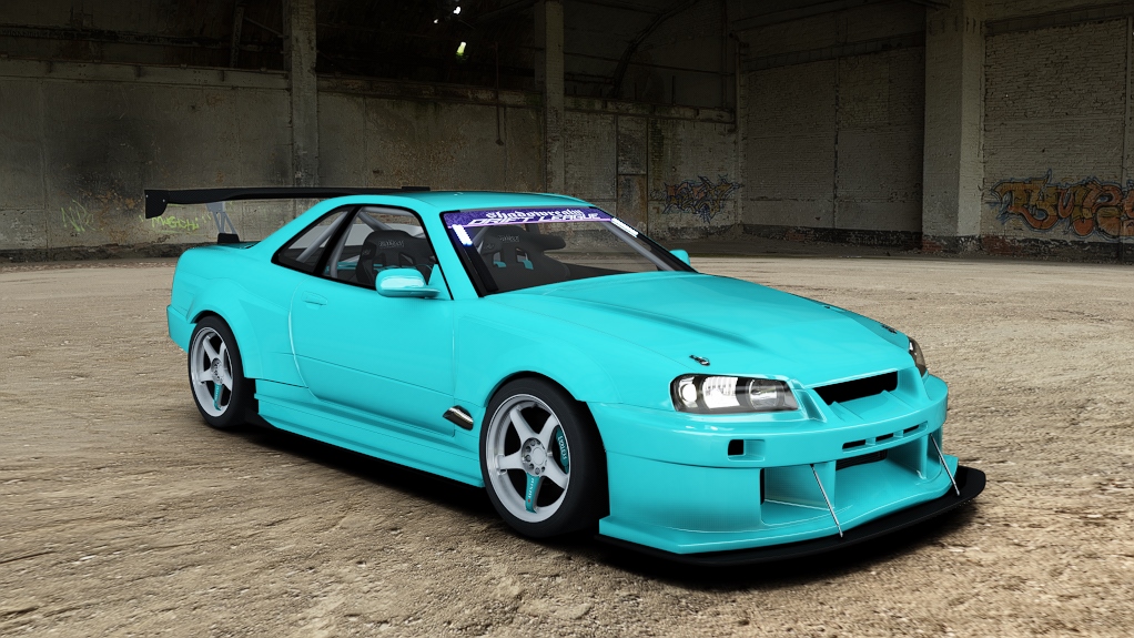 SRDL Pro Nissan Skyline R34, skin 5_cyan