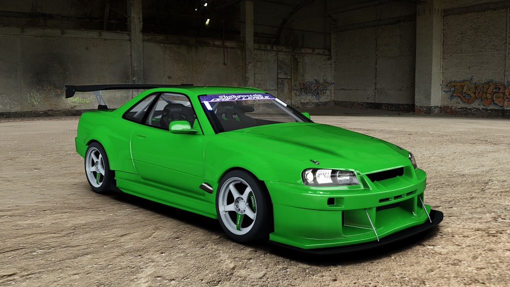 SRDL Pro Nissan Skyline R34, skin 6_green