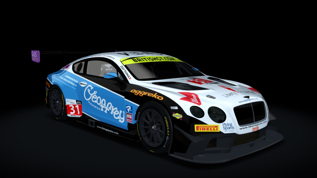 Bentley Continental GT3, skin Parker_Racing