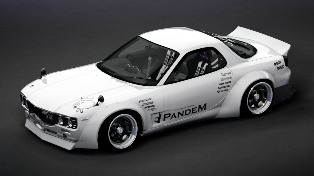 Pāndemic Mazda RX-7 BOSS, skin 06_Pandem white