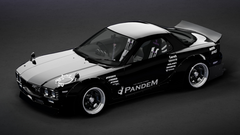 Pāndemic Mazda RX-7 BOSS, skin 07_Pandem black