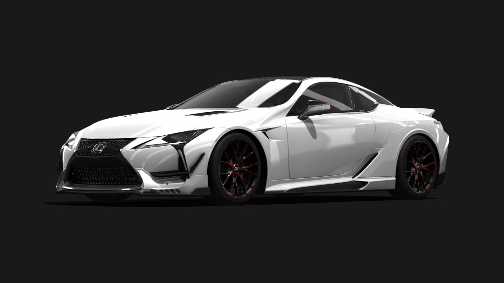 Lexus LC 500 WALD, skin 00_White_Nova_Glass_Flake_RedBlack