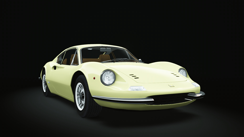 Ferrari Dino 246GT '69, skin Giallo_Solare_con_Cognac