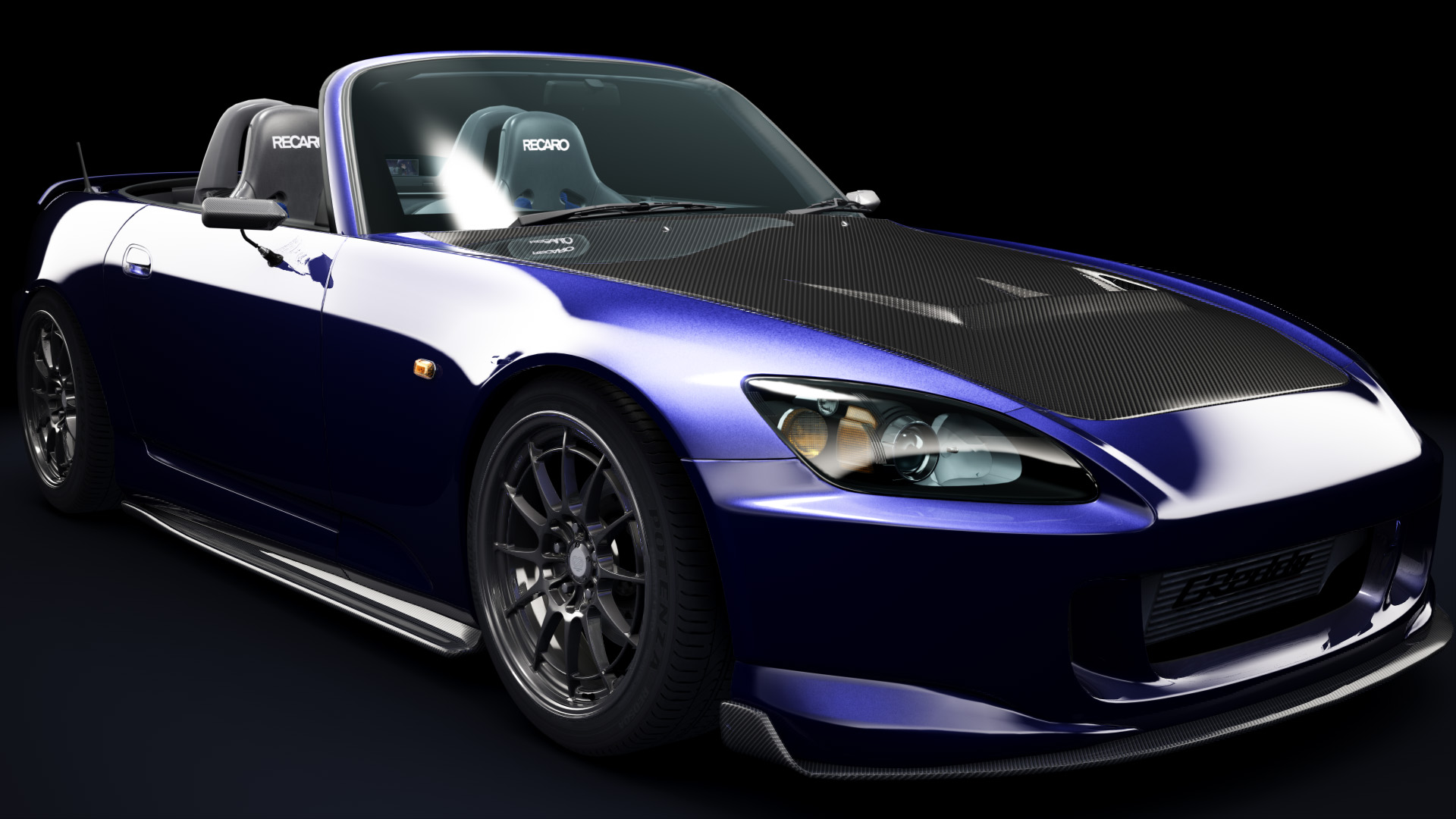 Honda Street S2000 AP2, skin Carbon_Dark_blue