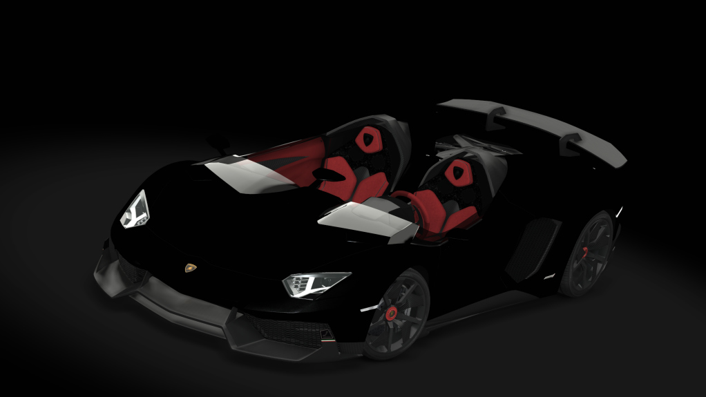 Lamborghini Aventador J, skin Black Matte 2