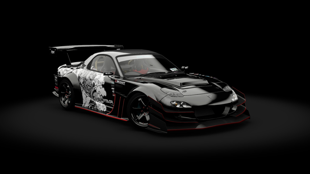 Mazda RX-7 QUAD Rotor Turbo AWD | Redd Tuned, skin kabuki black