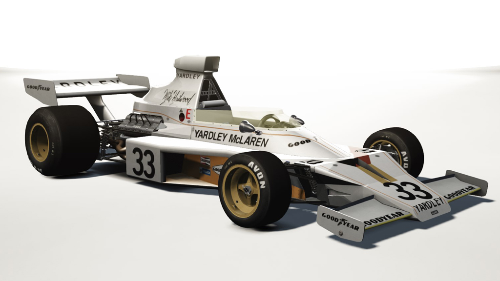 McLaren M23, skin Yardley_33_H