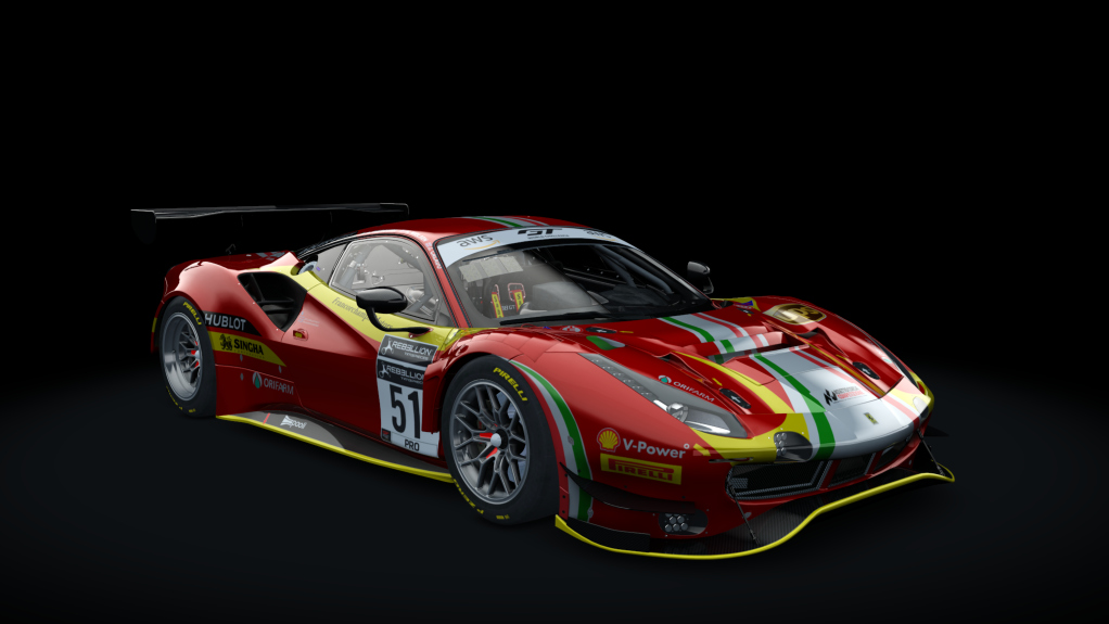 GT3 EVO - Ferrari 488 GT3 EVO 2020, skin #51 AF Corse