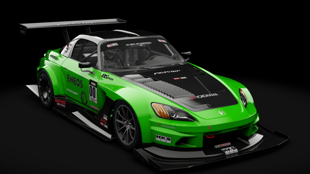 Honda S2000 2003 USDM Time Attack, skin 20_Lime Green Met