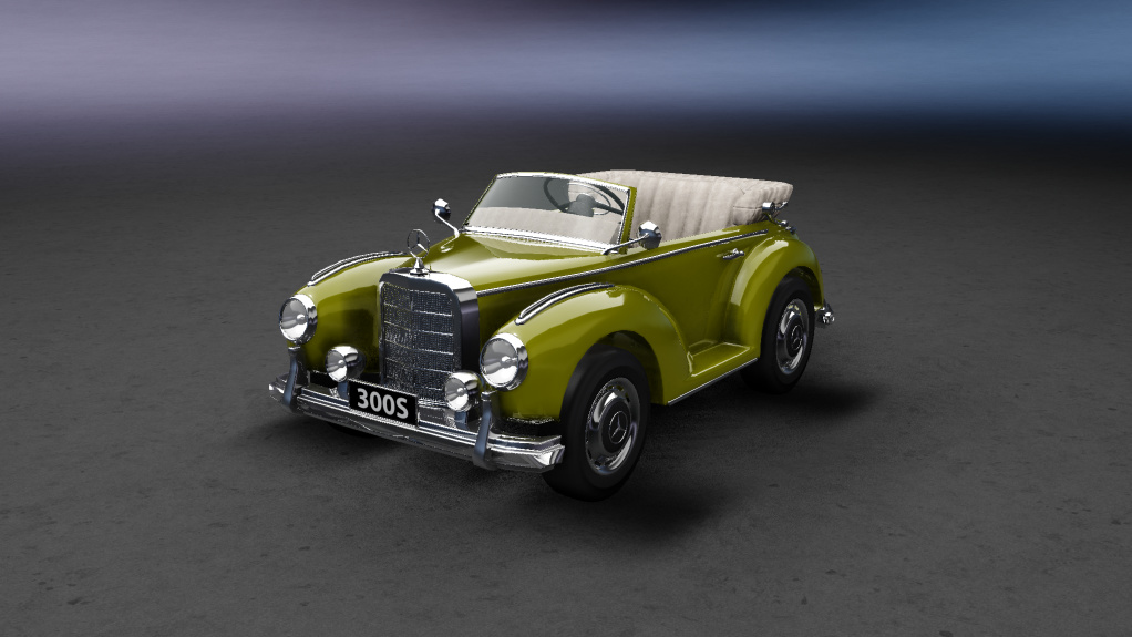 Children Car Mercedes-Benz 300S, skin Yellow