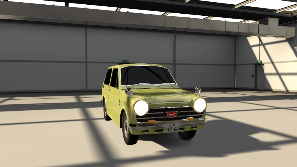 Honda Civic 1967 FIRST GEN Traffic, skin 00_pastel_green