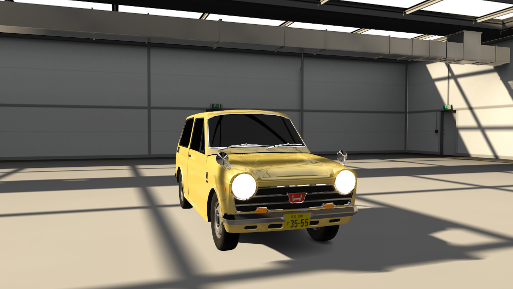 Honda Civic 1967 FIRST GEN Traffic, skin 00_pastel_yellow