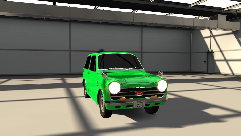 Honda Civic 1967 FIRST GEN Traffic, skin 01_dark_green_pearl_met