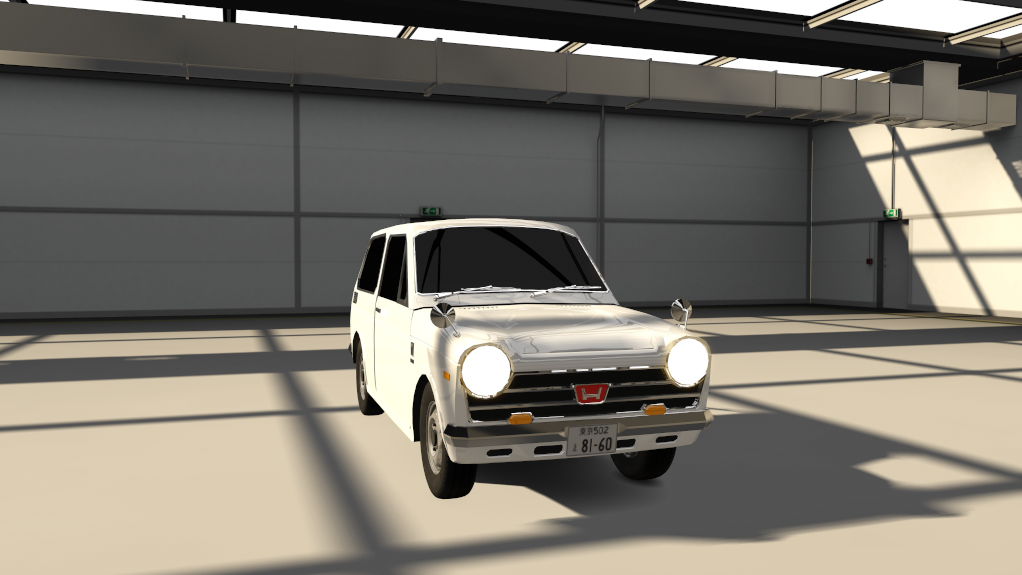 Honda Civic 1967 FIRST GEN Traffic, skin 02_super_white