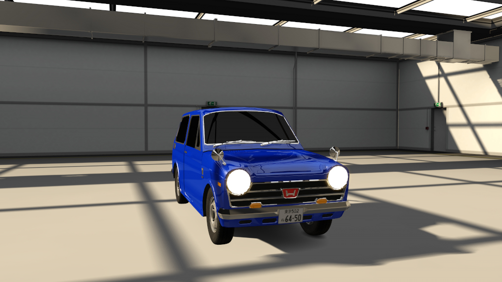 Honda Civic 1967 FIRST GEN Traffic, skin 05_blue_pearl_met