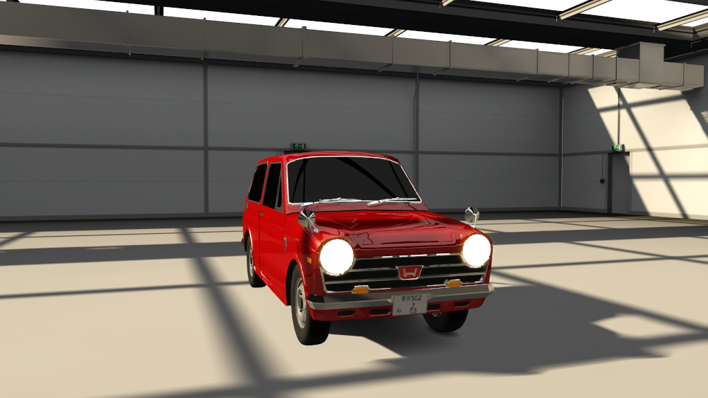 Honda Civic 1967 FIRST GEN Traffic, skin 06_super_red