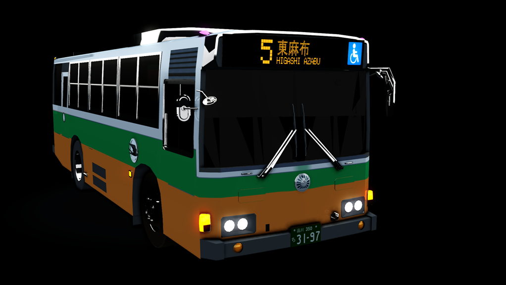Hino Rainbow Bus Traffic, skin 00_pastel_blue