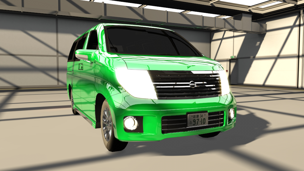 Nissan Elgrand E51 Traffic, skin 01_dark_green_pearl_met