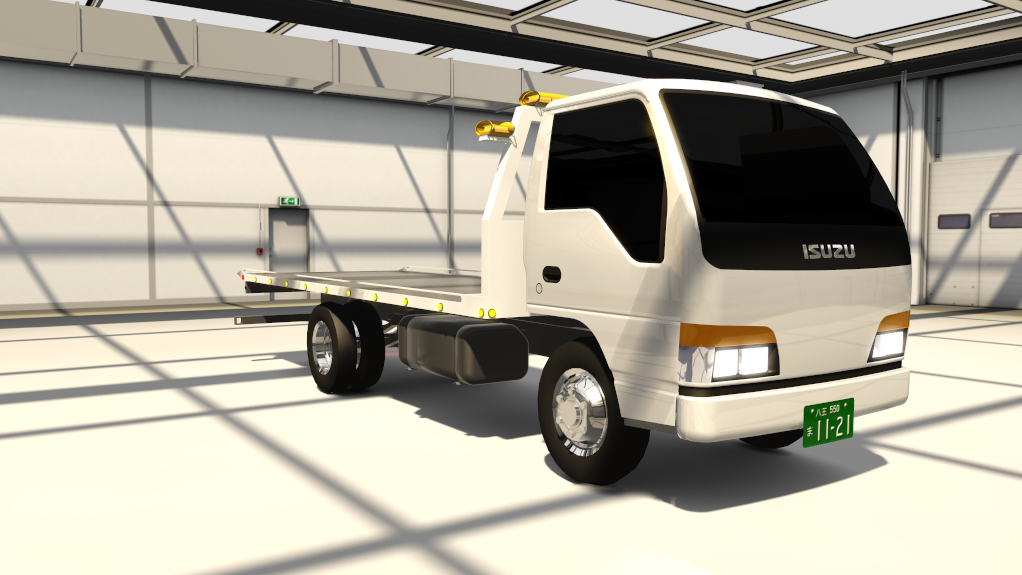 Isuzu NKR 55 Flatbed Towtruck Traffic Preview Image