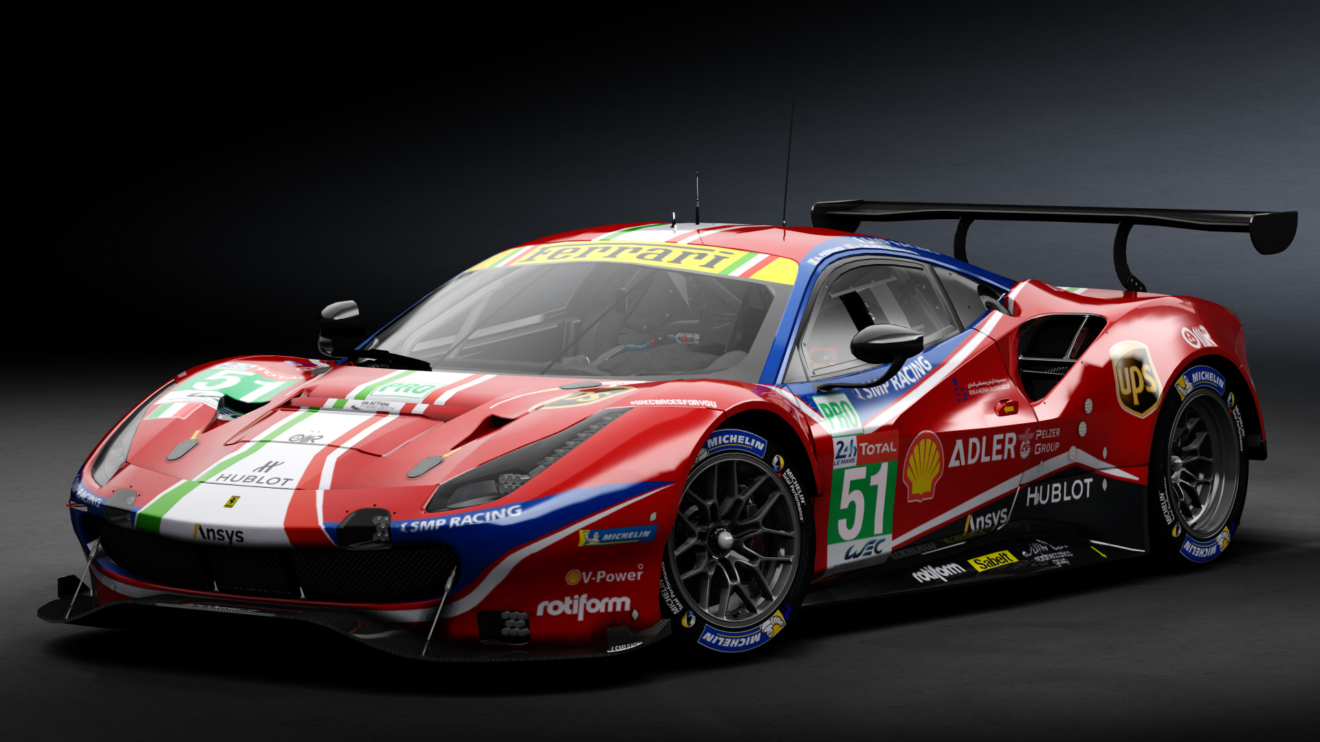 2018 Ferrari 488 GTE Evo Le Mans Spec [Michelotto], skin 2020 #51 AF Corse LM24
