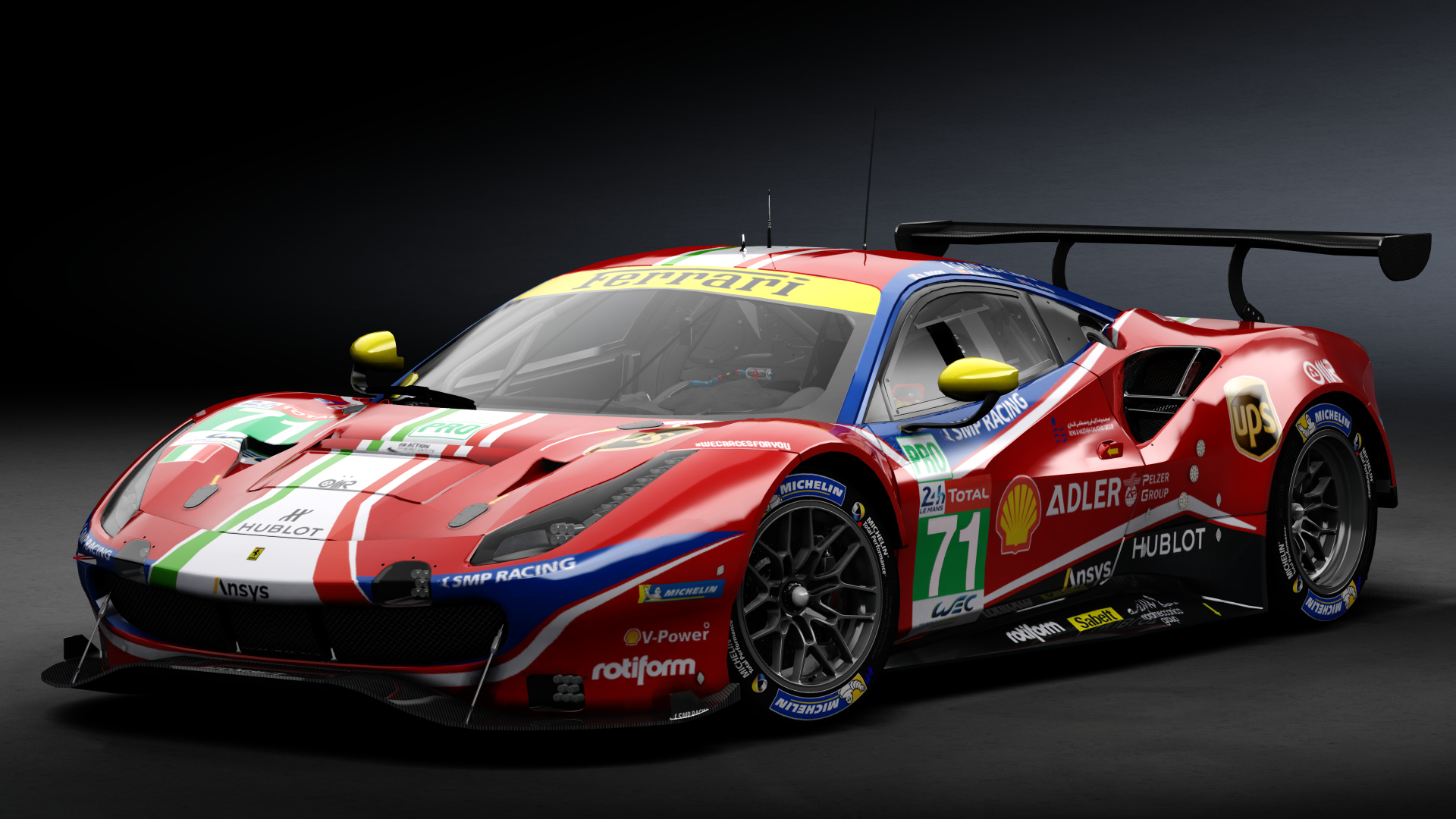 2018 Ferrari 488 GTE Evo Le Mans Spec [Michelotto], skin 2020 #71 AF Corse LM24