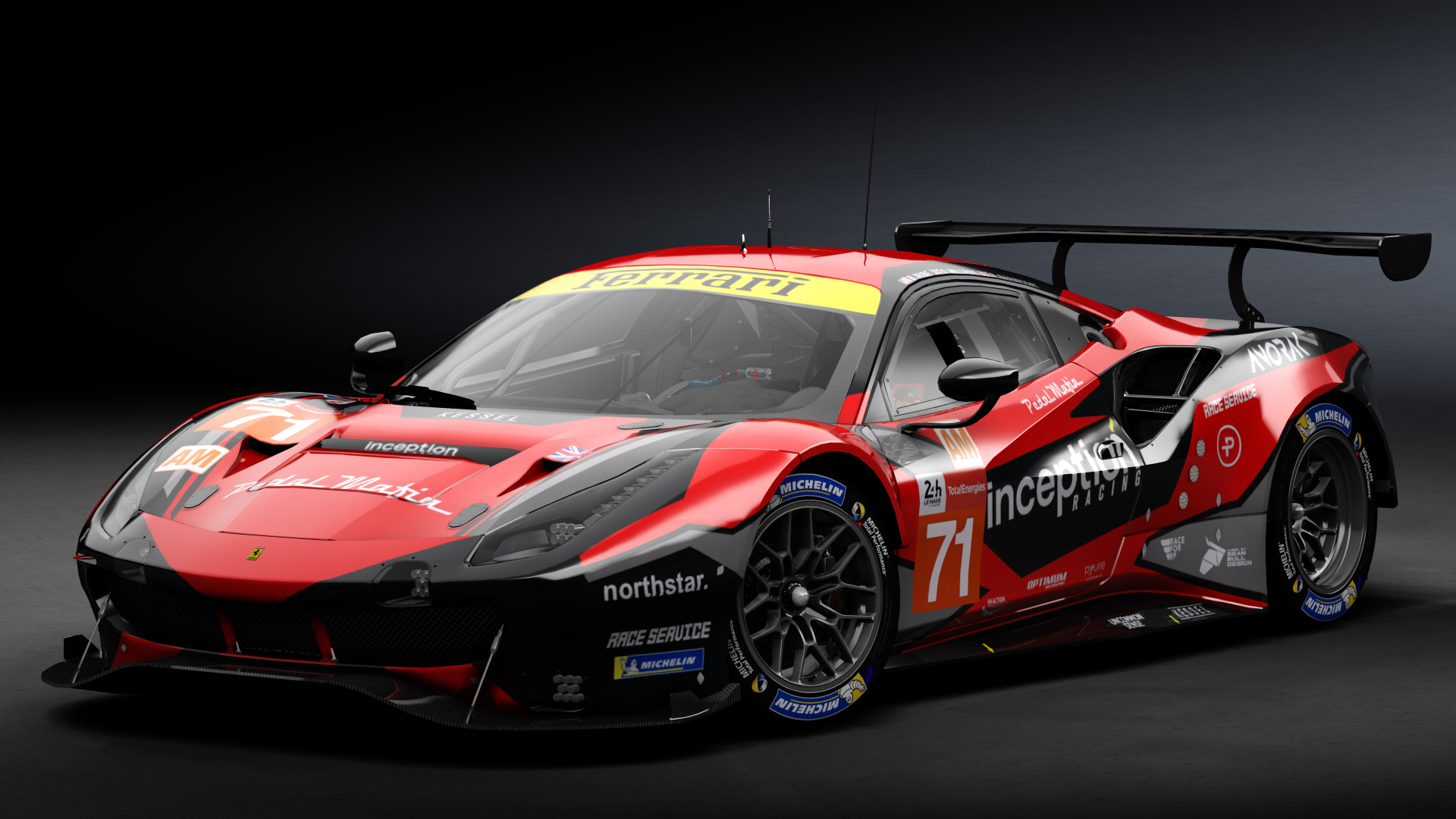 2018 Ferrari 488 GTE Evo Le Mans Spec [Michelotto], skin 2021 #71 Inception Racing LM24