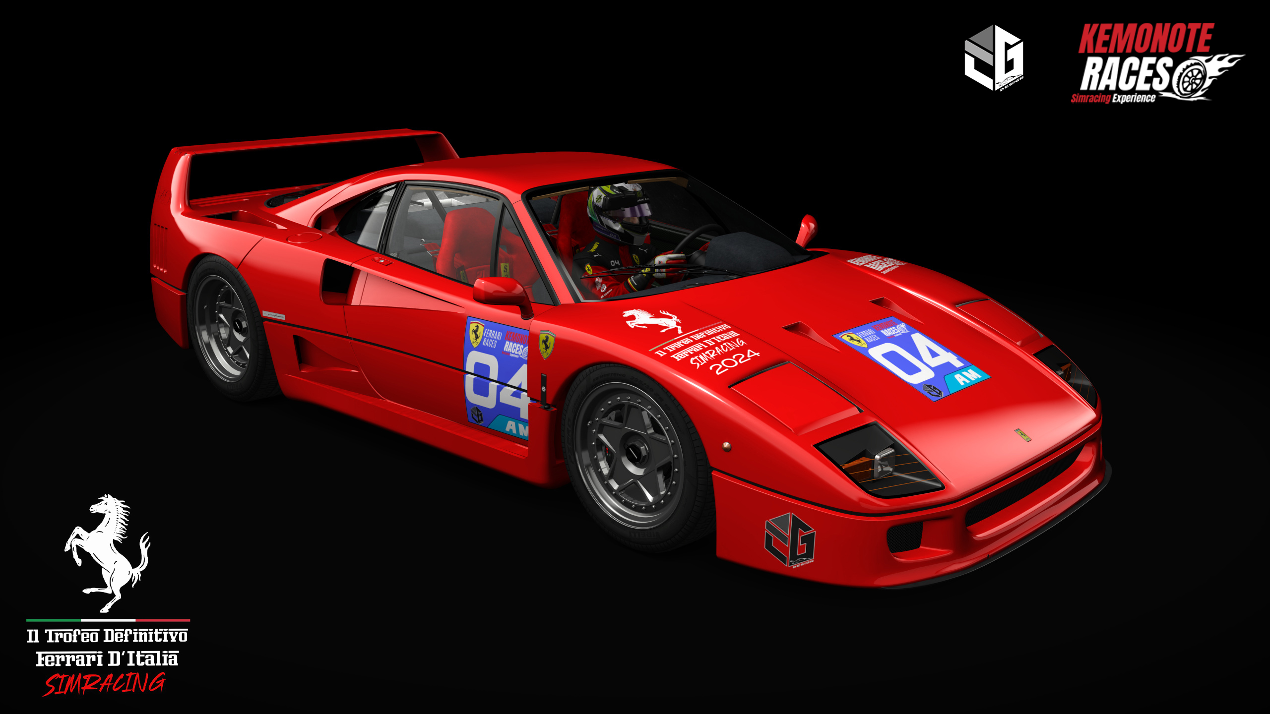 Ferrari F40 '92, skin 04_rosso_scuderia