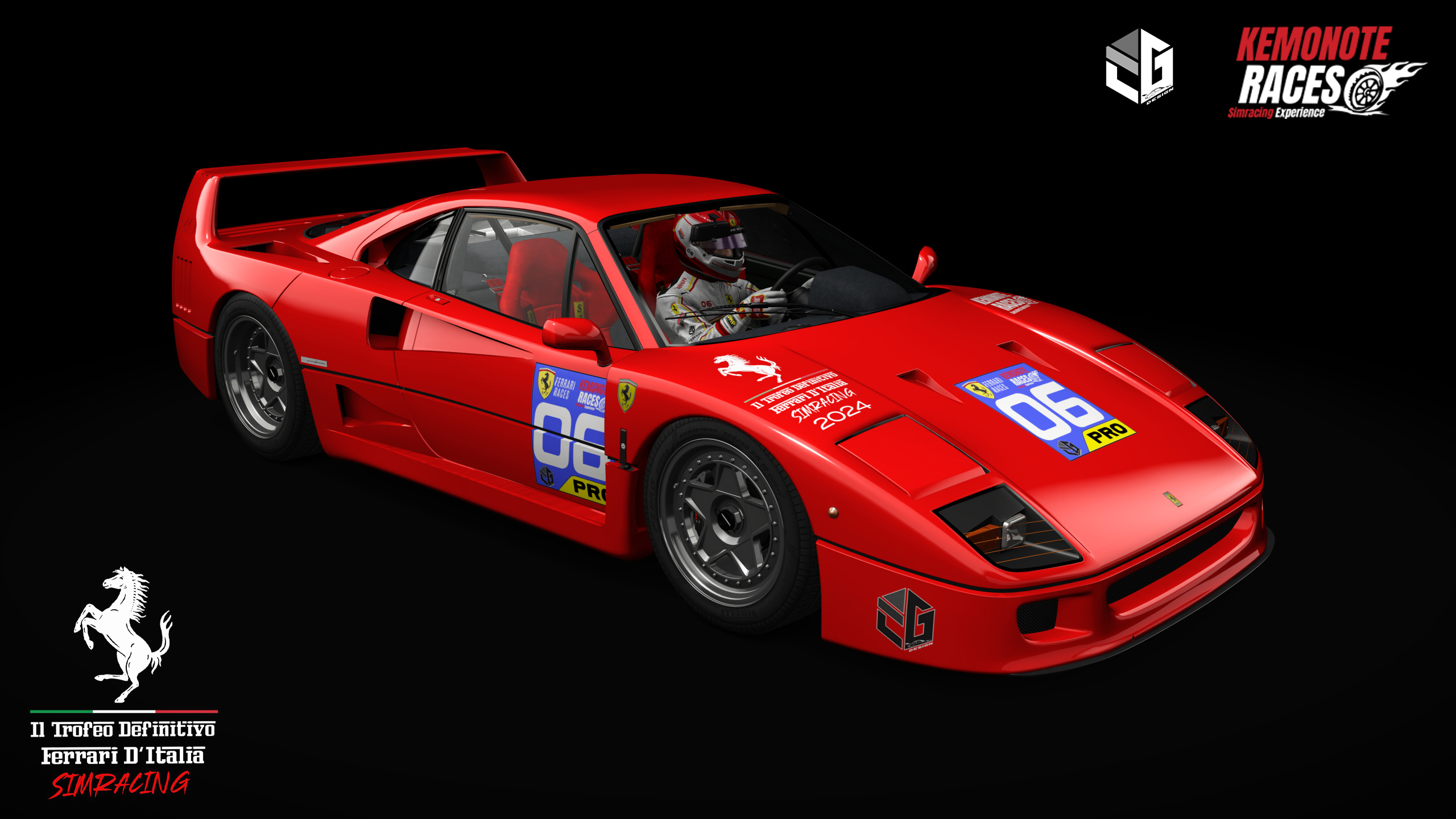 Ferrari F40 '92, skin 06_rosso_scuderia