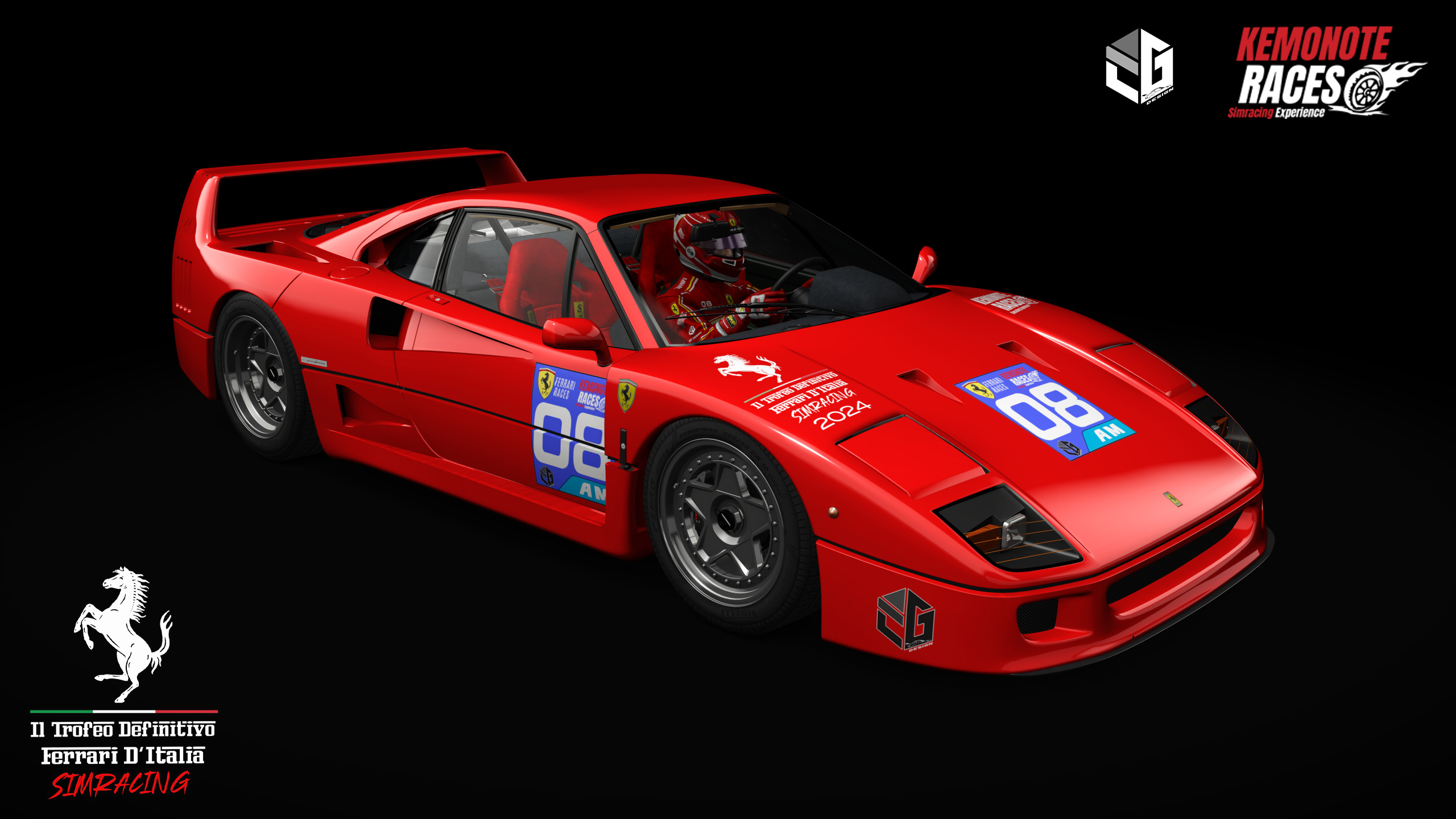 Ferrari F40 '92, skin 08_rosso_scuderia