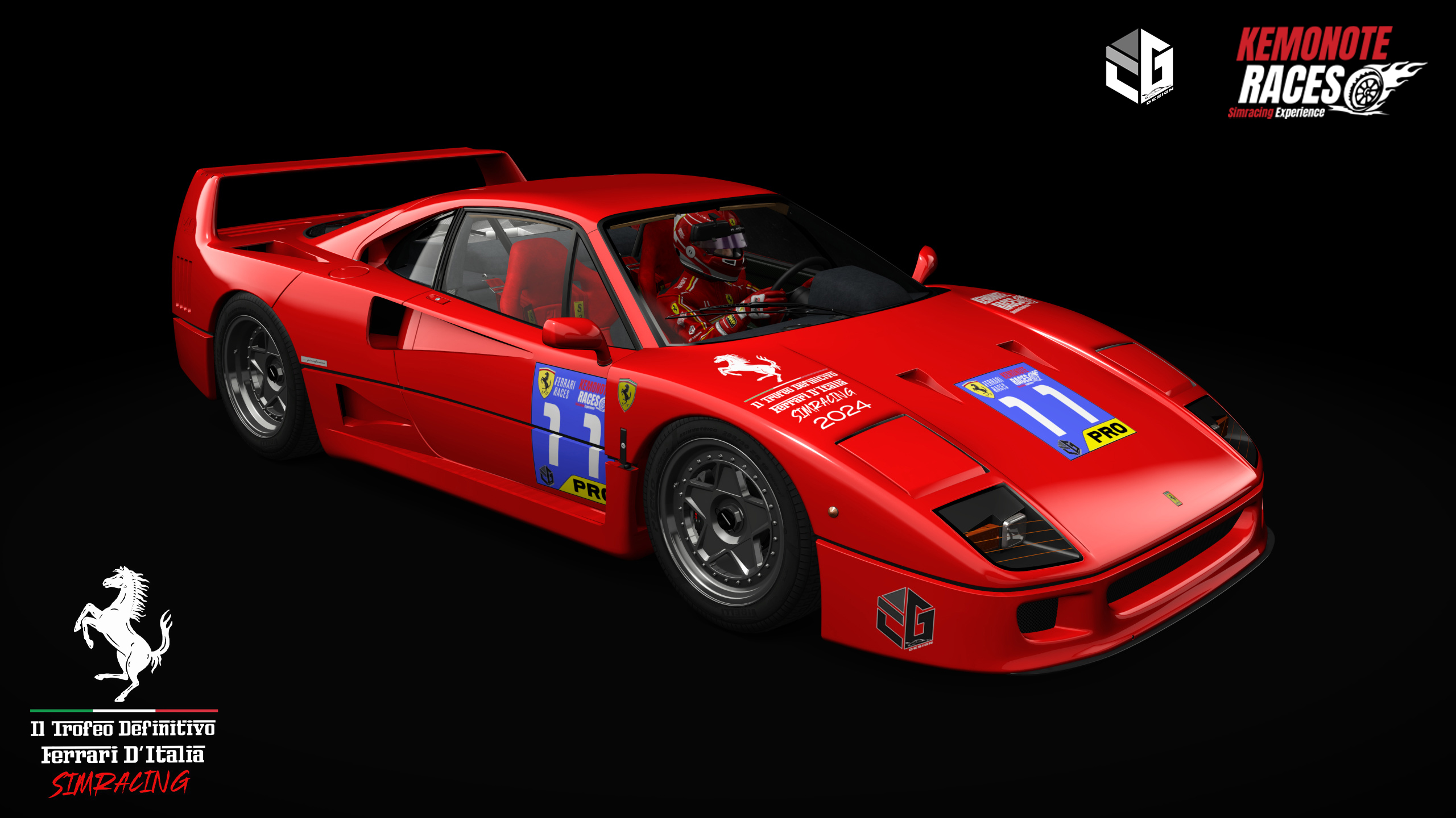 Ferrari F40 '92, skin 11_rosso_scuderia