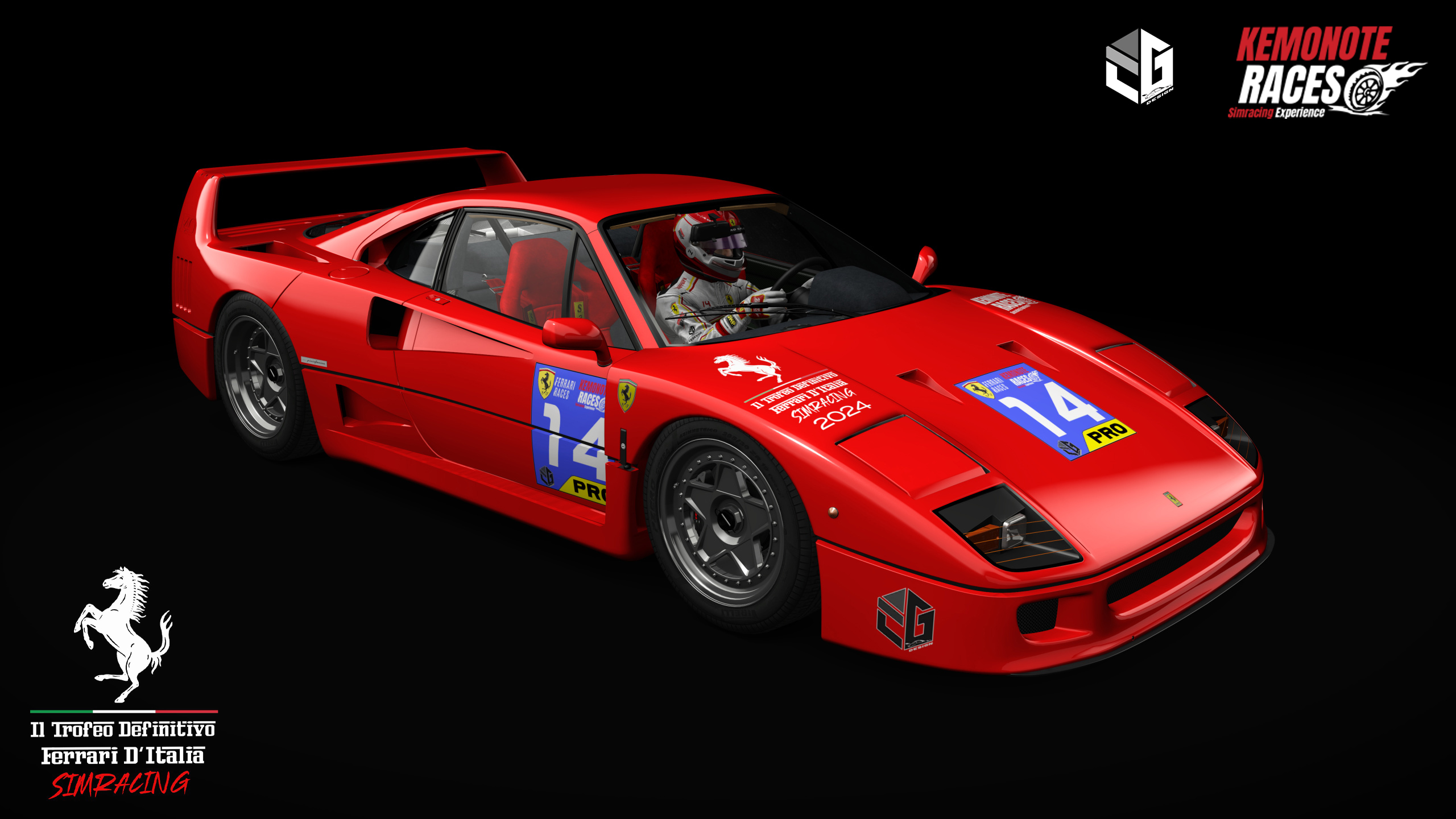 Ferrari F40 '92, skin 14_rosso_scuderia